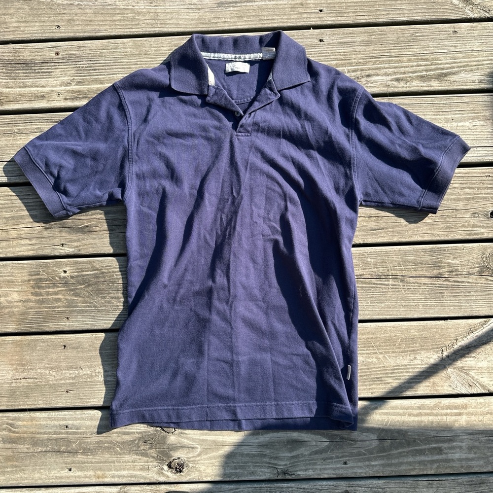 Pierre Cardin Deep Blue Polo Shirt Short Sleeve Pique Knit Mens XL Extra‎ Large